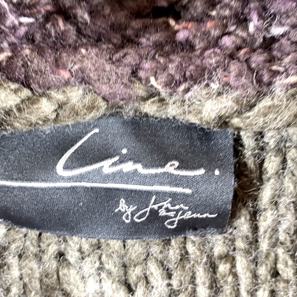 LINE Patchwork wide collar Cardigan - Picture 2 of 4